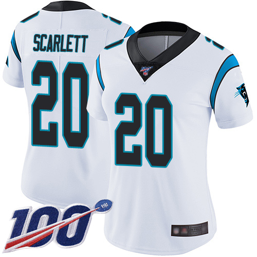Carolina Panthers Limited White Women Jordan Scarlett Road Jersey NFL Football #20 100th Season Vapor Untouchable->women nfl jersey->Women Jersey